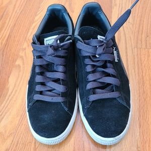 Men's Puma suede sneakers, black, size 9